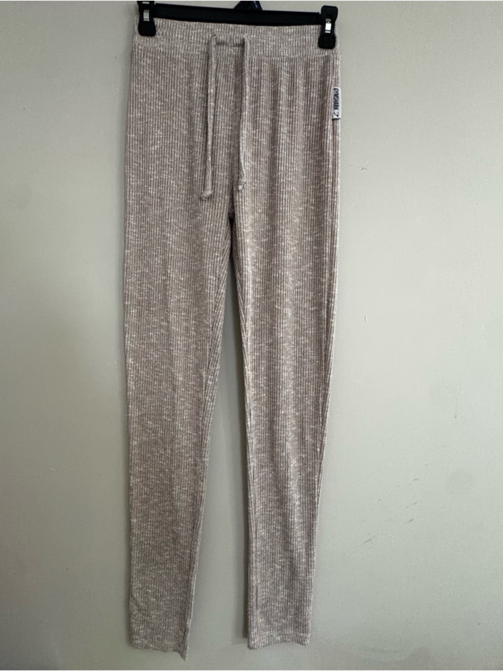 Gymshark SuperSoft Ribbed Jogger Sweatpants Marl Color Size Small Logo